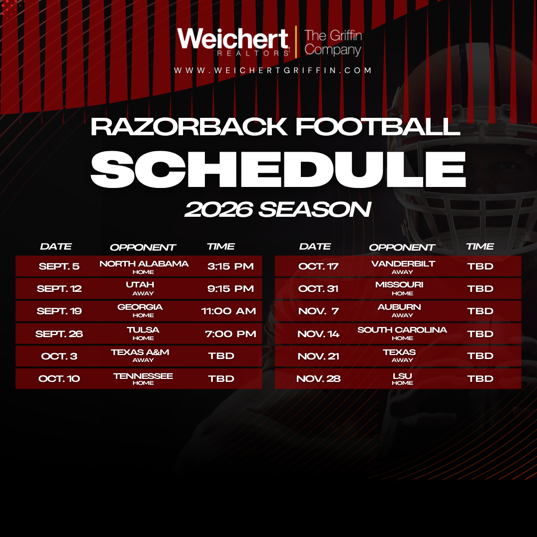 Razorback Football Schedule 2026 Season
